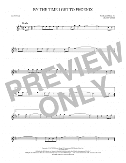page one of By The Time I Get To Phoenix (Alto Sax Solo)