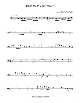 page one of Time To Say Goodbye (Cello Solo)