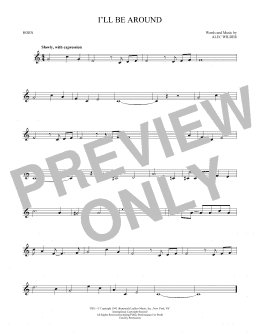 page one of I'll Be Around (French Horn Solo)