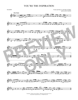 page one of You're The Inspiration (Trumpet Solo)