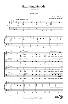 page one of Haunting Melody (SSAB Choir)