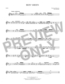 page one of Bein' Green (French Horn Solo)