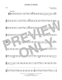 page one of Annie's Song (French Horn Solo)