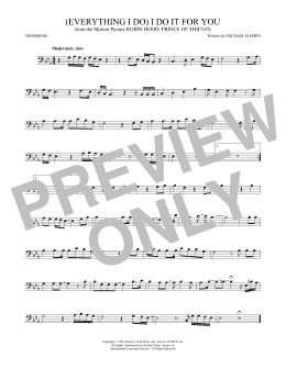 page one of (Everything I Do) I Do It For You (Trombone Solo)