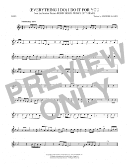 page one of (Everything I Do) I Do It For You (French Horn Solo)