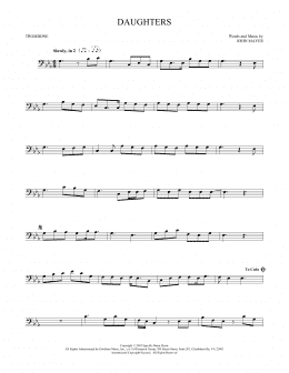 page one of Daughters (Trombone Solo)
