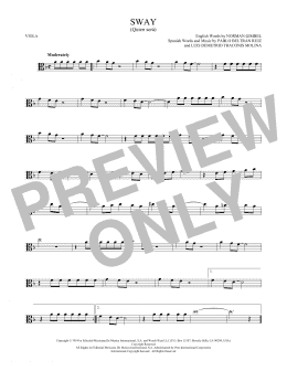 page one of Sway (Quien Sera) (Viola Solo)
