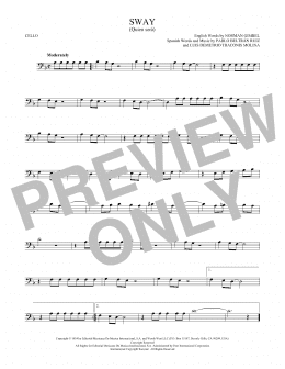page one of Sway (Quien Sera) (Cello Solo)