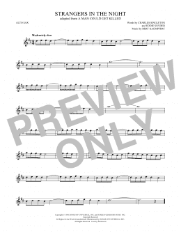 page one of Strangers In The Night (Alto Sax Solo)