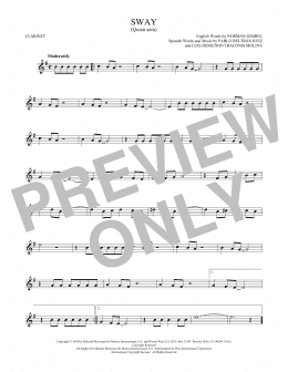 page one of Sway (Quien Sera) (Clarinet Solo)