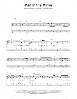 page one of Man In The Mirror (Easy Ukulele Tab)