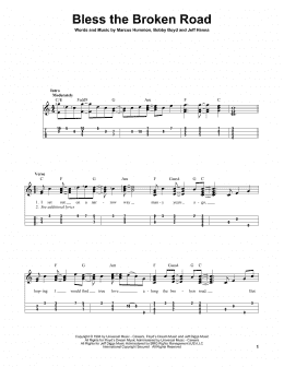 page one of Bless The Broken Road (Easy Ukulele Tab)