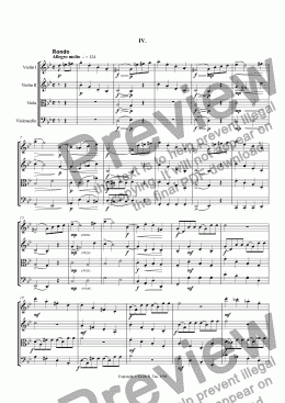 page one of String Quartet in G minor (IV)