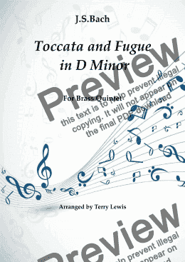 page one of Toccatta and Fugue in D minor