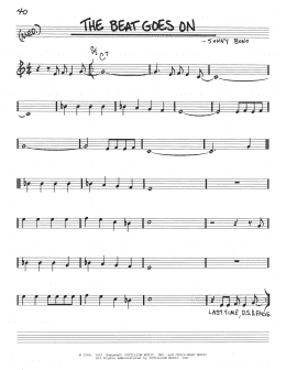 page one of The Beat Goes On (Real Book – Melody & Chords)