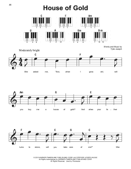 page one of House Of Gold (Super Easy Piano)