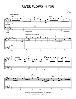 page one of River Flows In You (Accordion)