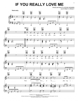 page one of If You Really Love Me (Piano, Vocal & Guitar Chords (Right-Hand Melody))