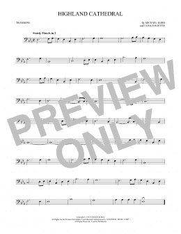 page one of Highland Cathedral (Trombone Solo)
