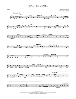 page one of Heal The World (French Horn Solo)