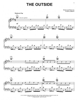 page one of The Outside (Piano, Vocal & Guitar Chords (Right-Hand Melody))