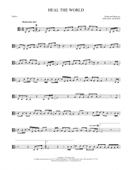 page one of Heal The World (Viola Solo)