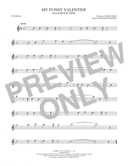 page one of My Funny Valentine (Tenor Sax Solo)