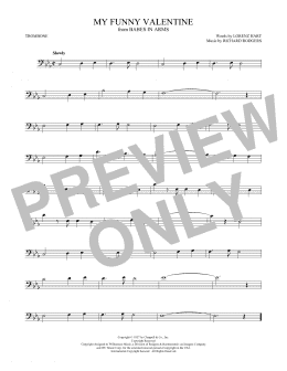 page one of My Funny Valentine (Trombone Solo)