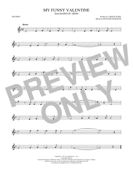 page one of My Funny Valentine (Trumpet Solo)