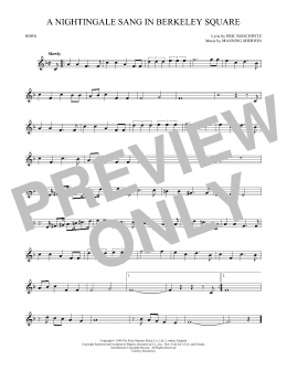 page one of A Nightingale Sang In Berkeley Square (French Horn Solo)