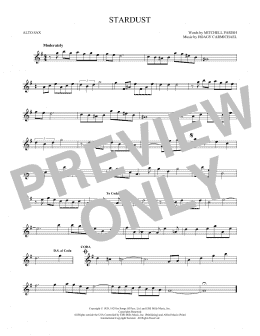 page one of Stardust (Alto Sax Solo)