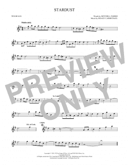 page one of Stardust (Tenor Sax Solo)