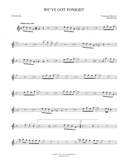 page one of We've Got Tonight (Tenor Sax Solo)