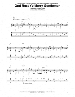page one of God Rest Ye Merry Gentlemen (Guitar Tab)