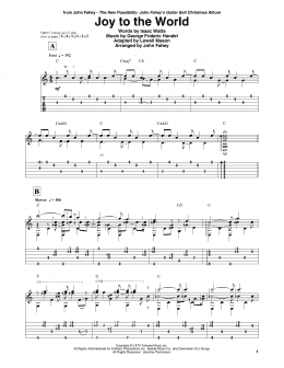 page one of Joy To The World (Guitar Tab)