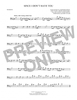 page one of Since I Don't Have You (Trombone Solo)