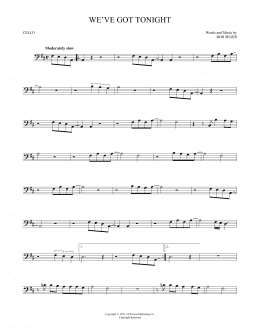 page one of We've Got Tonight (Cello Solo)