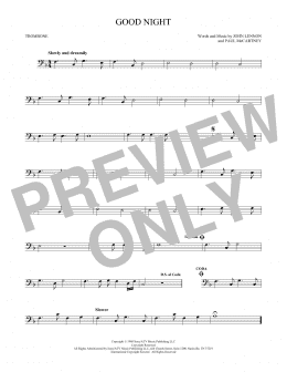 page one of Good Night (Trombone Solo)