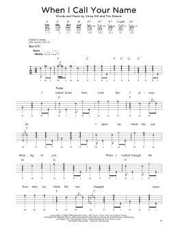 page one of When I Call Your Name (Banjo Tab)