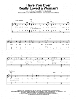 page one of Have You Ever Really Loved A Woman? (Easy Ukulele Tab)