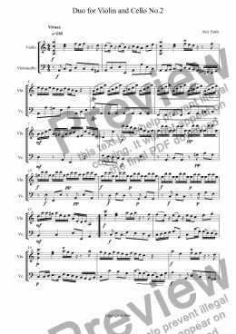page one of Duo for Violin and Cello No.2
