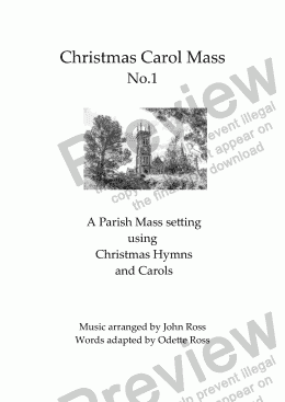 page one of Christmas Carol Mass no.1