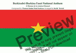 page one of Burkinabé (Burkina Faso) National Anthem for String Orchestra