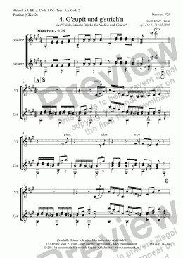 page one of G'zupft und g'strich'n (GKM2/Score & Parts)