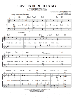 page one of Love Is Here To Stay (arr. Phillip Keveren) (Easy Piano)