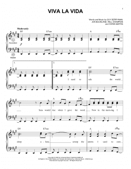 page one of Viva La Vida (Accordion)