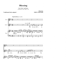 page one of Blessing (2-Part Choir)