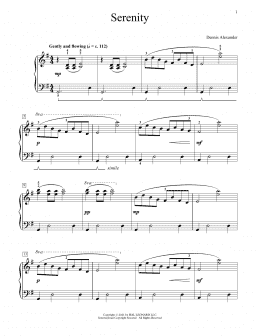 page one of Serenity (Educational Piano)