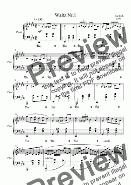 page one of Waltz  Nr.1
