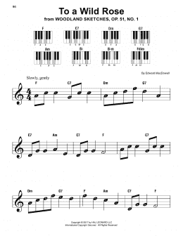 page one of To A Wild Rose, Op. 51, No. 1 (Super Easy Piano)